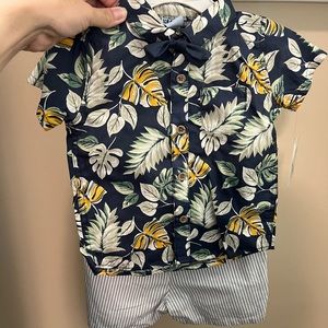 Boys 3 Piece Shirt, Short, Bow Tie Combo